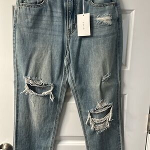 Cello Women's Light Blue Distressed Boyfriend Jeans